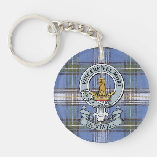 McDowell Crest + Tartan Circle Sleutelhanger (Voorkant)
