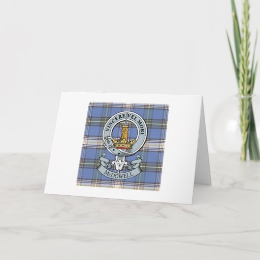 McDowell Crest + Tartan Wenskaart Kaart (Voorkant)