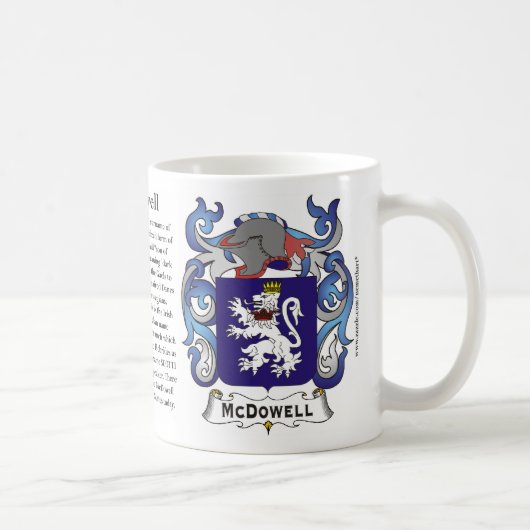 McDowell, de Origin, de Betekenis en de Crest Mu Koffiemok (Rechts)