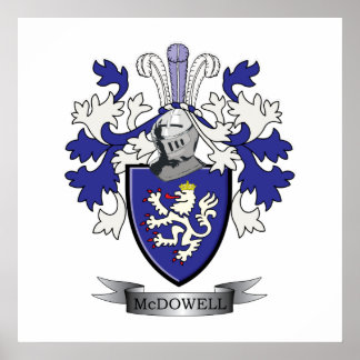 McDowell Family Crest Coat of Arms Poster