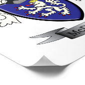 McDowell Family Crest Coat of Arms Poster (Hoek)