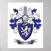 McDowell Family Crest Coat of Arms Poster (Voorkant)