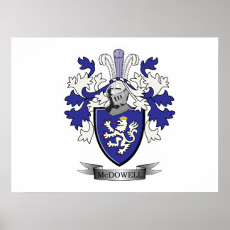 McDowell Family Crest Coat of Arms Poster