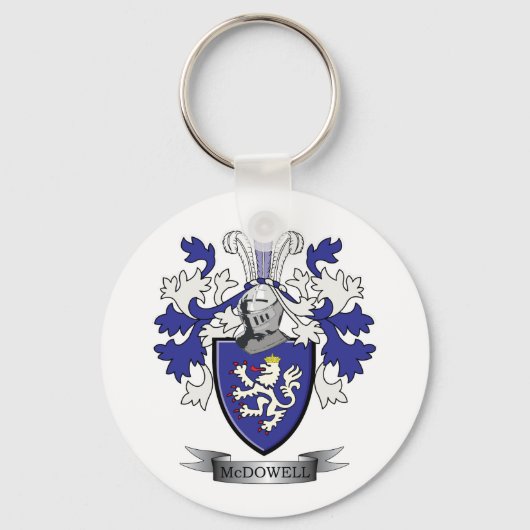 McDowell Family Crest Coat of Arms Sleutelhanger (Voorkant)