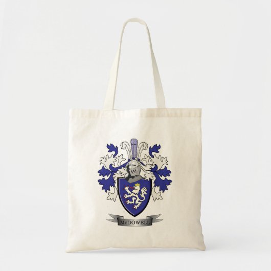 McDowell Family Crest Coat of Arms Tote Bag (Voorkant)