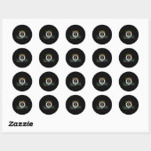 McEwen Clan Tan Crest Motto Ronde Sticker (Vel)