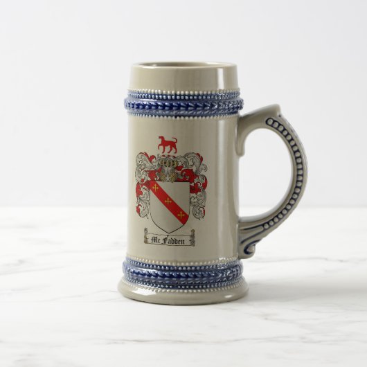 McFadden Coat of Arms Stein Bierpul (Rechts)