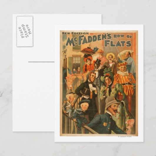 McFadden's rij flats nieuwe editie Theater Briefkaart (Voorkant / Achterkant)