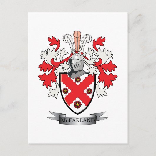 McFarland Family Crest Coat of Arms Briefkaart (Voorkant)