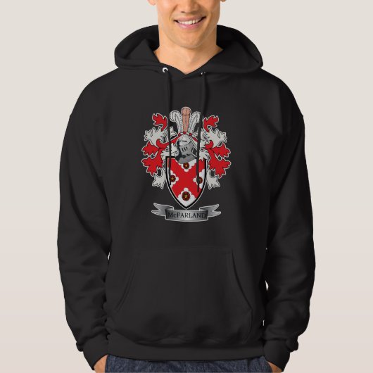 McFarland Family Crest Coat of Arms Hoodie (Voorkant)