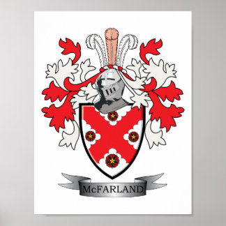 McFarland Family Crest Coat of Arms Poster