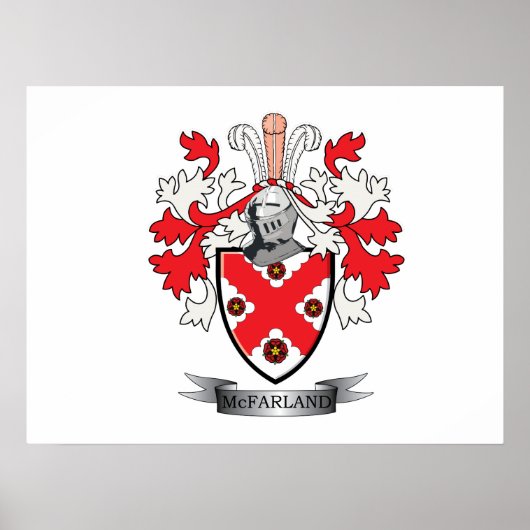 McFarland Family Crest Coat of Arms Poster (Voorkant)