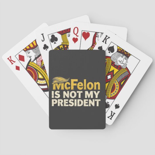 McFelon is niet mijn President Trump patriottisch Pokerkaarten (Achterkant)