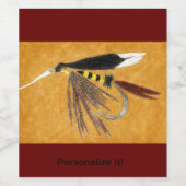 "McGeanty" klassieke natte vlieg, vliegverbinding, Wijn Etiket (Enkel label)