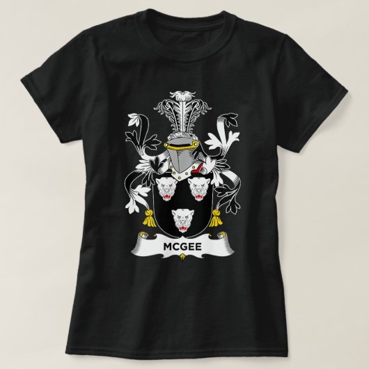 McGee Coat of Arms Family Crest T-shirt (Design voorkant)