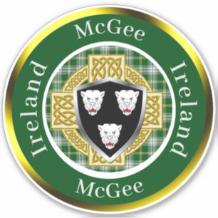McGee Shield & Celtic Cross gepersonaliseerd Sticker