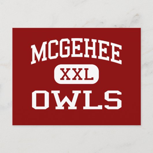 McGehee - Eigenaars - High School - McGehee Arkans Briefkaart (Voorkant)