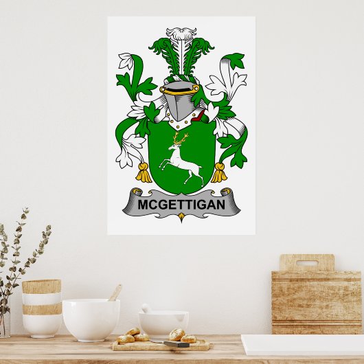 McGettigan Family Crest Poster (Keuken)