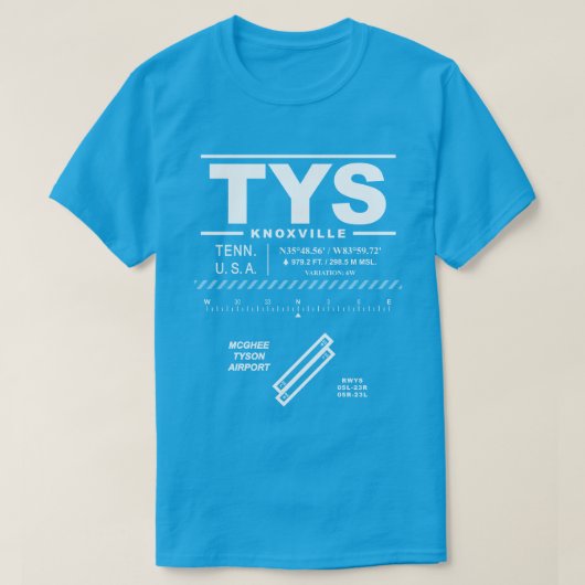McGhee Tyson Airport TYS T-shirt (Design voorkant)