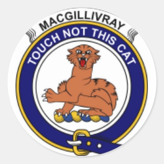 McGillivray Family Crest Ronde Sticker (Voorkant)