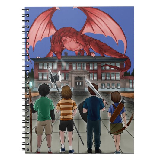 McGilvra DnD Club Kids vs. Dragon Spiraal Notebook Notitieboek (Voorkant)
