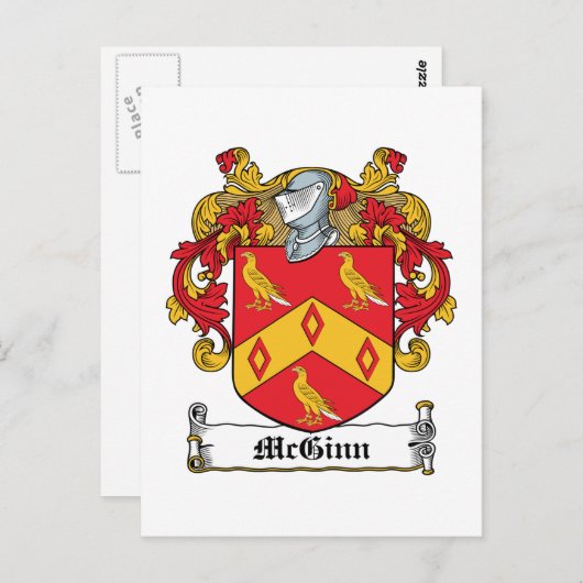 McGinn Family Crest Briefkaart (Voorkant / Achterkant)