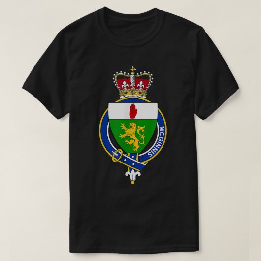 McGinnis Coat of Arms Family Crest T-shirt (Design voorkant)