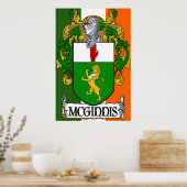 McGinnis Coat of Arms Irish Flag Print (Keuken)