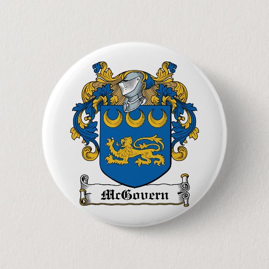 McGovern Family Crest Ronde Button 5,7 Cm (Voorkant)