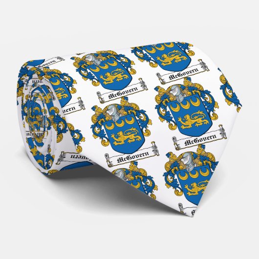 McGovern Family Crest Stropdas (Opgerold)