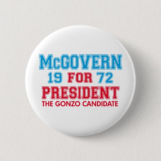 McGovern Gonzo Candidate Ronde Button 5,7 Cm (Voorkant)