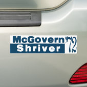 McGovern Shriver 1972 Bumpersticker (Op auto)