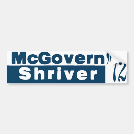 McGovern Shriver 1972 Bumpersticker (Voorkant)