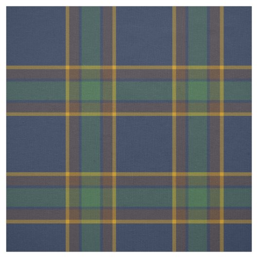 McGovern Tartan Patroon Marine en Groen Iers Plaid Stof (Swatch)