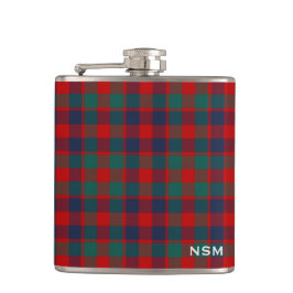 McGowan Tartan Monogram Bright Red Plaid Heupfles