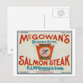 McGowan, Washington - Etiket voor Keystone Salmon- Briefkaart (Voorkant / Achterkant)