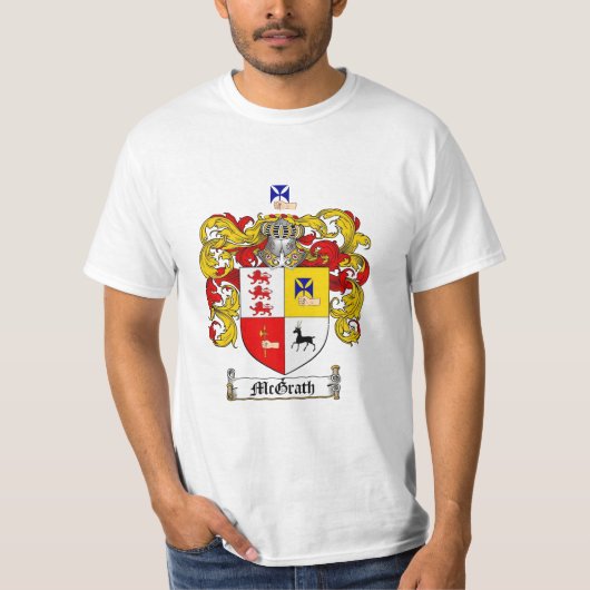 Mcgrath Family Crest - McGath Coat of Arms T-shirt (Voorkant)