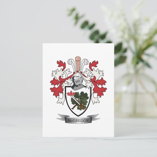 McGregor Family Crest Coat of Arms Briefkaart (Staand voorkant)