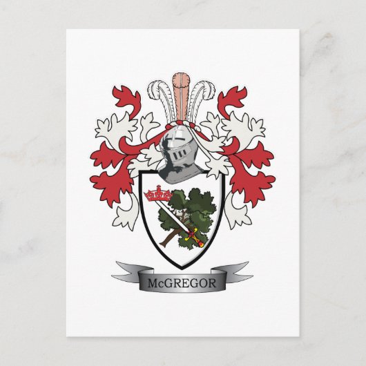 McGregor Family Crest Coat of Arms Briefkaart (Voorkant)
