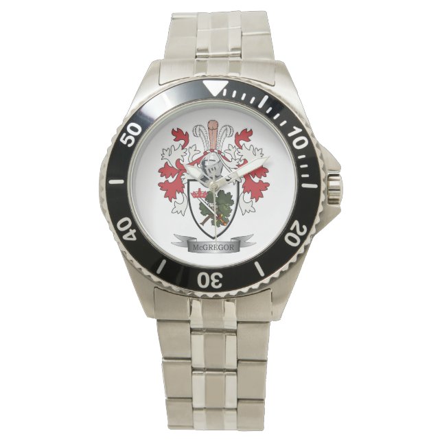 McGregor Family Crest Coat of Arms Horloge (Voorkant)