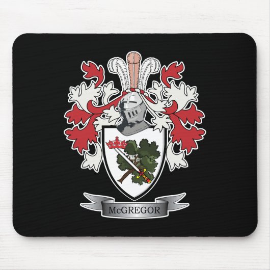 McGregor Family Crest Coat of Arms Muismat (Voorkant)