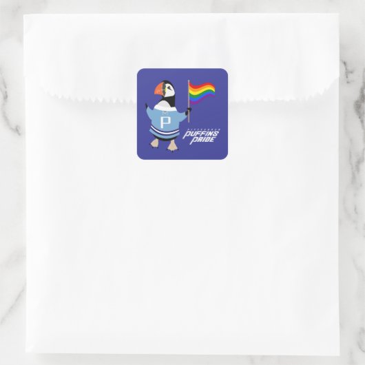 McGuffin Puffin Pride Vierkante Sticker (Tas)