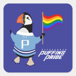McGuffin Puffin Pride Vierkante Sticker