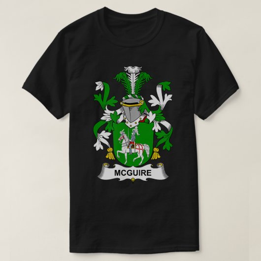 McGuire Coat of Arms Family Crest T-shirt (Design voorkant)