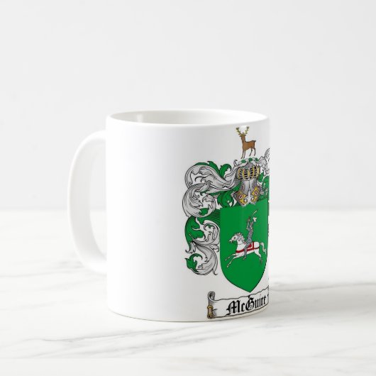 McGuire Family Crest Coffee Mok (Voorkant links)
