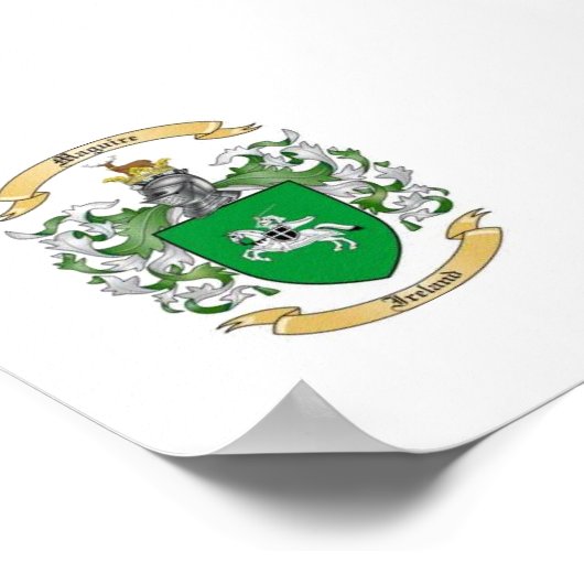 McGuire Family Crest Poster (Hoek)
