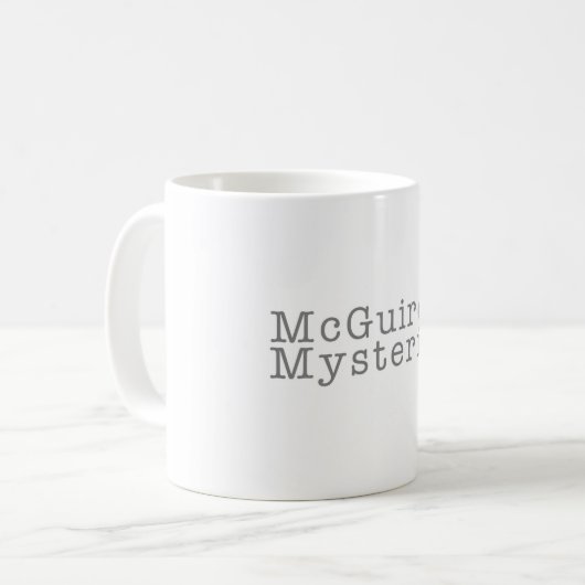 McGuire Mysteries logo Coffee Mok (Voorkant links)