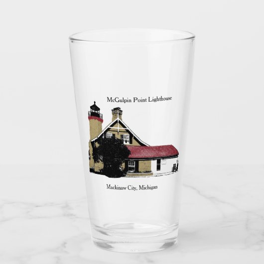 McGulpin Point Lighthouse 4 kleurenglas Glas (Voorkant)