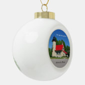 McGulpin Point Lighthouse ball-versiering Keramische Bal Ornament (Links)