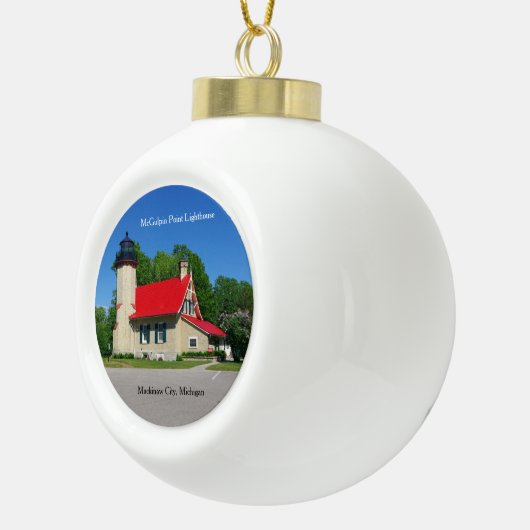McGulpin Point Lighthouse ball-versiering Keramische Bal Ornament (Rechts)